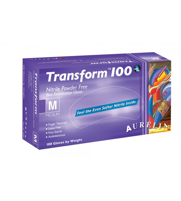 TRANSFORM 100® Examination Gloves (Nitrile, Powder Free, AURELIA®)