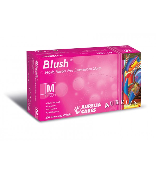 BLUSH® Examination Gloves (Nitrile, Powder Free AURELIA®)
